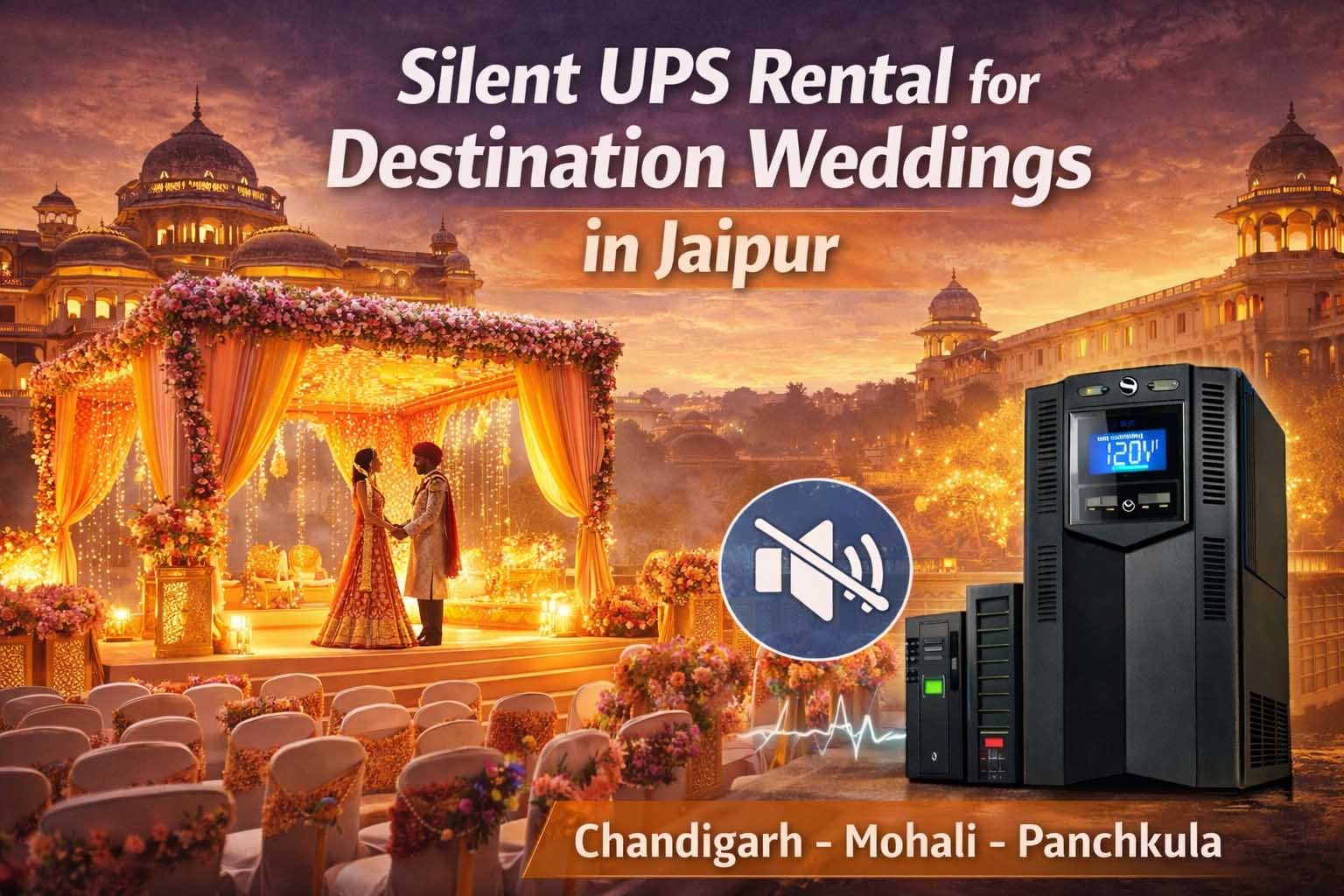 Silent UPS Rental for Destination Weddings in Jaipur