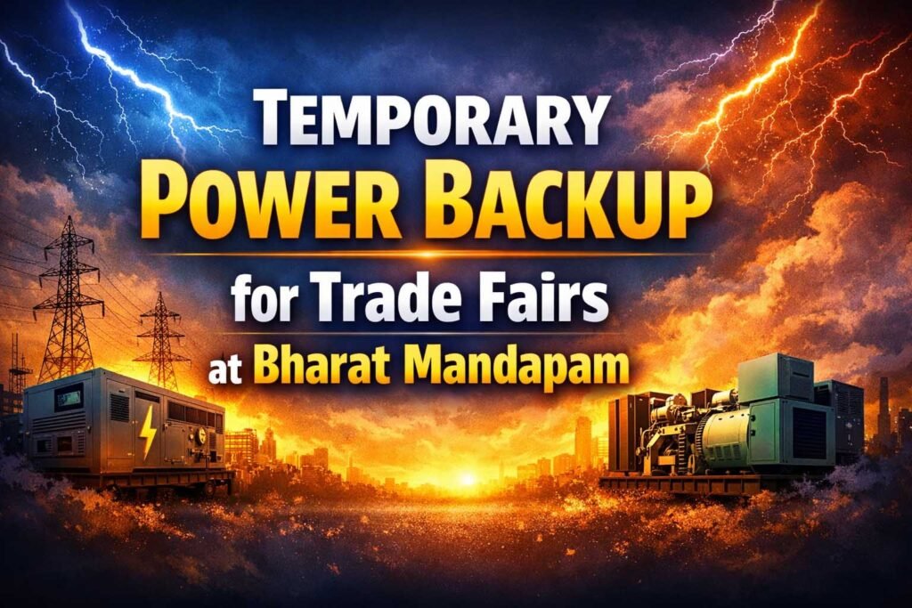 Temporary Power Backup for Trade Fairs at Bharat Mandapam