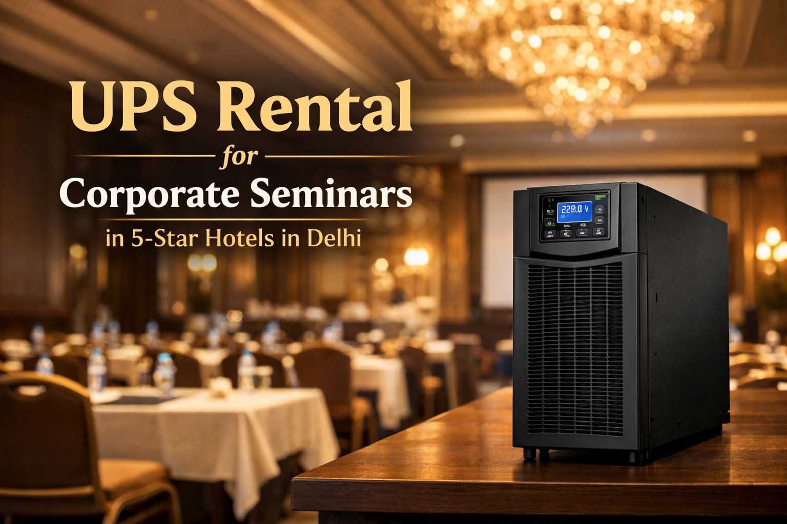 UPS Rental for Corporate Seminars in 5-Star Hotels in Delhi