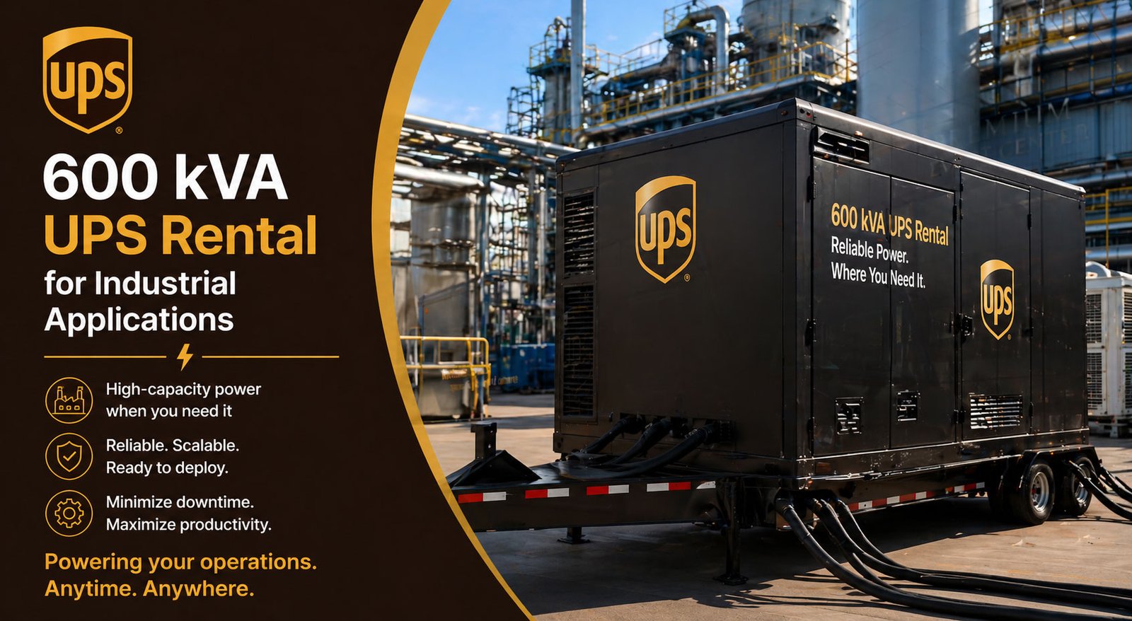 Complete Guide to 600 kVA UPS Rental for Industrial Applications