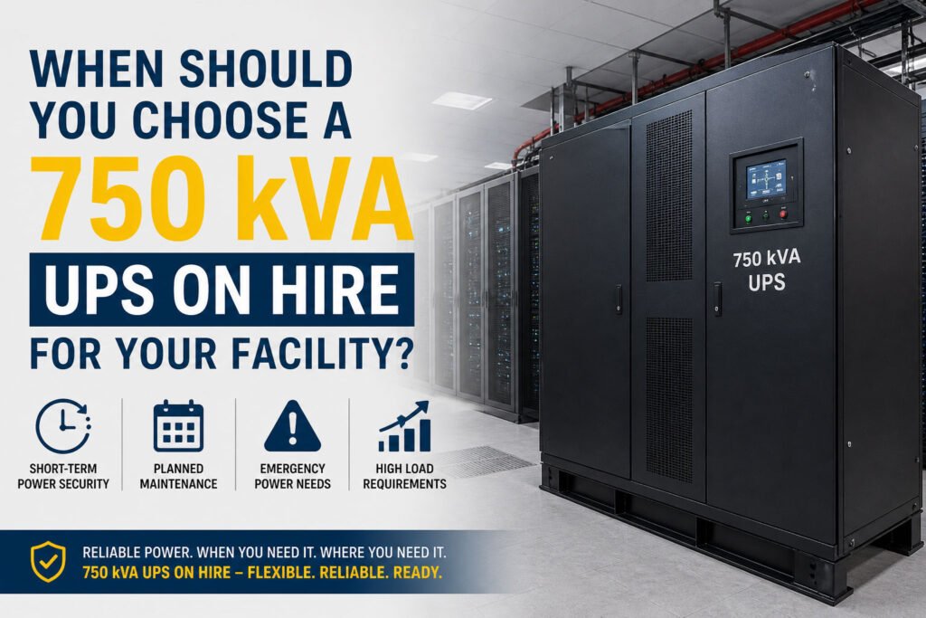 When Should You Choose a 750 kVA UPS on Hire for Your Facility
