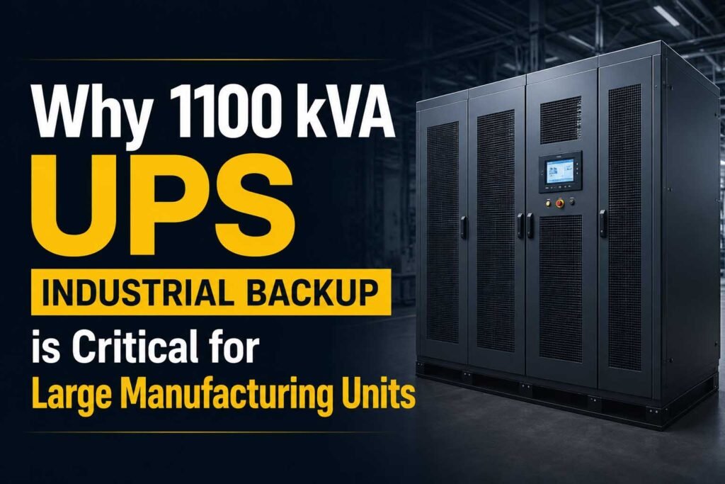 Why 1100 kVA UPS Industrial Backup is Critical for Large Manufacturing Units