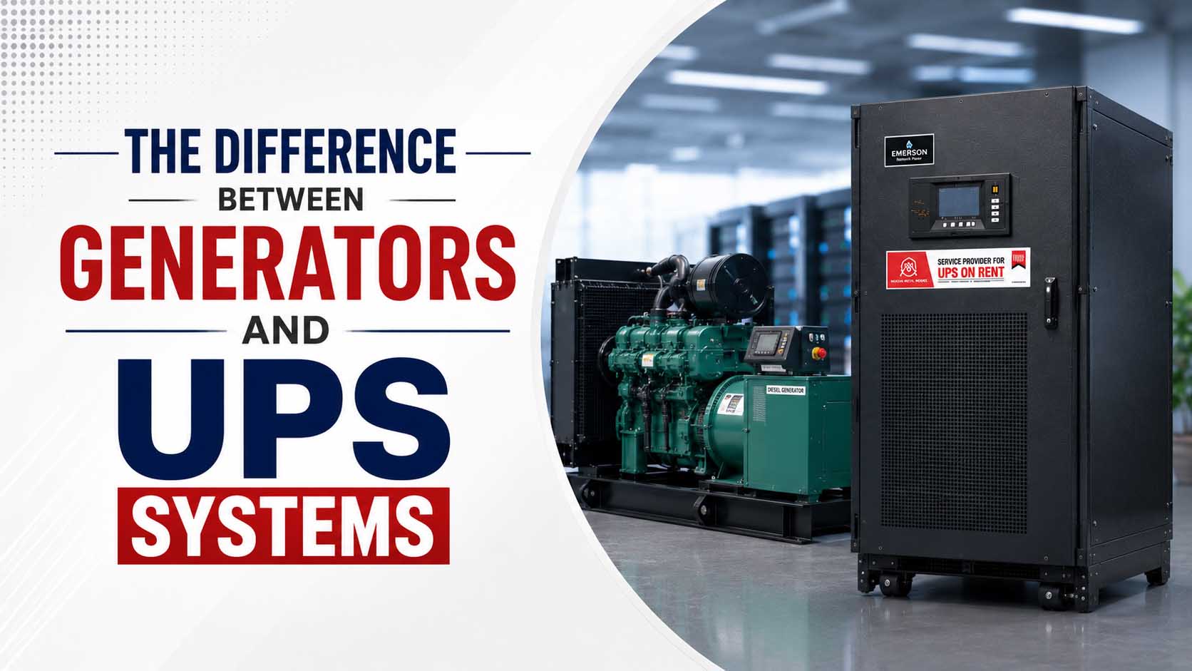 The Difference between Generators and UPS Systems