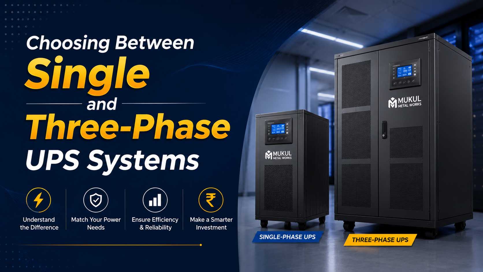 Choosing Between Single & Three-Phase UPS System