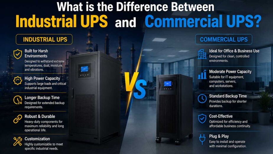 What is the Difference Between Industrial UPS and Commercial UPS