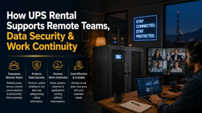 How UPS Rental Supports Remote Teams, Data Security & Work Continuity