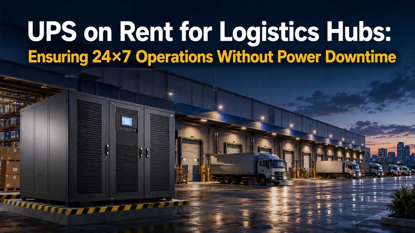 UPS on Rent for Logistics Hubs: Ensuring 24×7 Operations Without Power Downtime