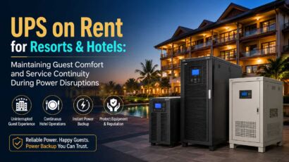 UPS on Rent for Resorts & Hotels: Maintaining Guest Comfort and Service Continuity During Power Disruptions