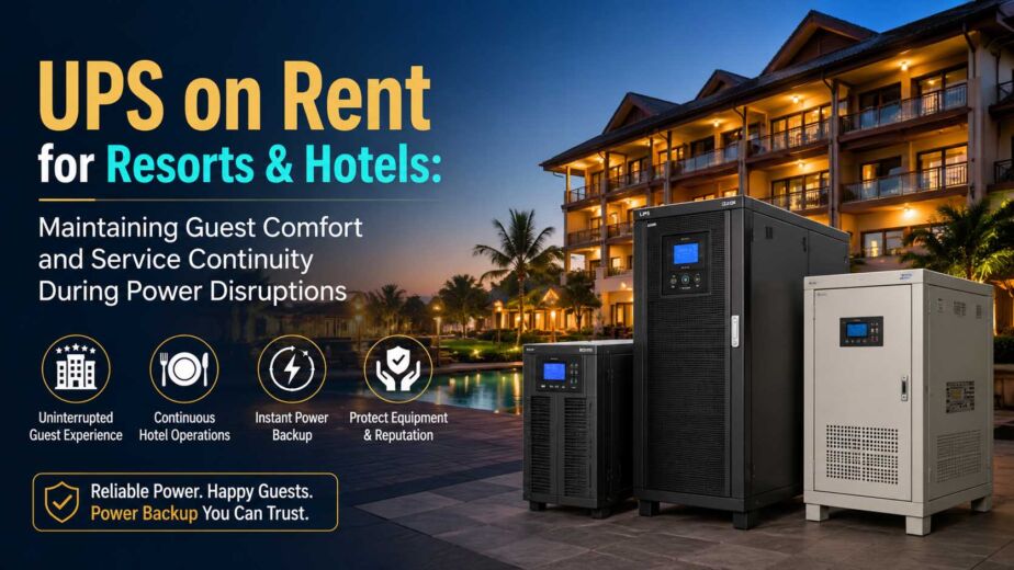 UPS on Rent for Resorts & Hotels: Maintaining Guest Comfort and Service Continuity During Power Disruptions