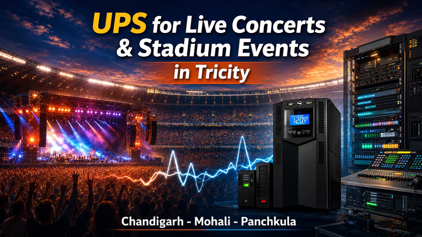 Power Backup for Live Events in Tricity – UPS Rental for Concerts & Stadium Events