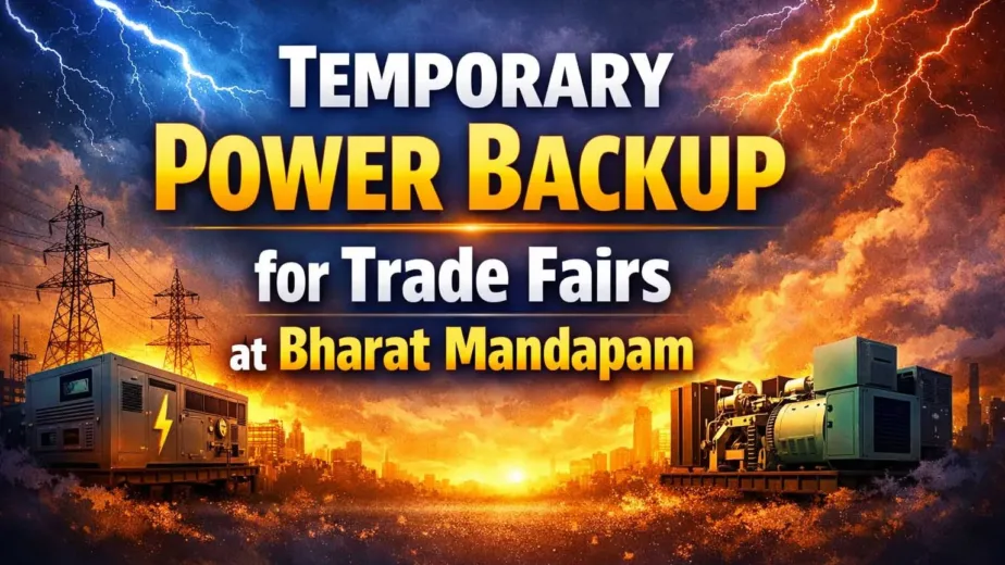 Temporary Power Backup for Trade Fairs at Bharat Mandapam