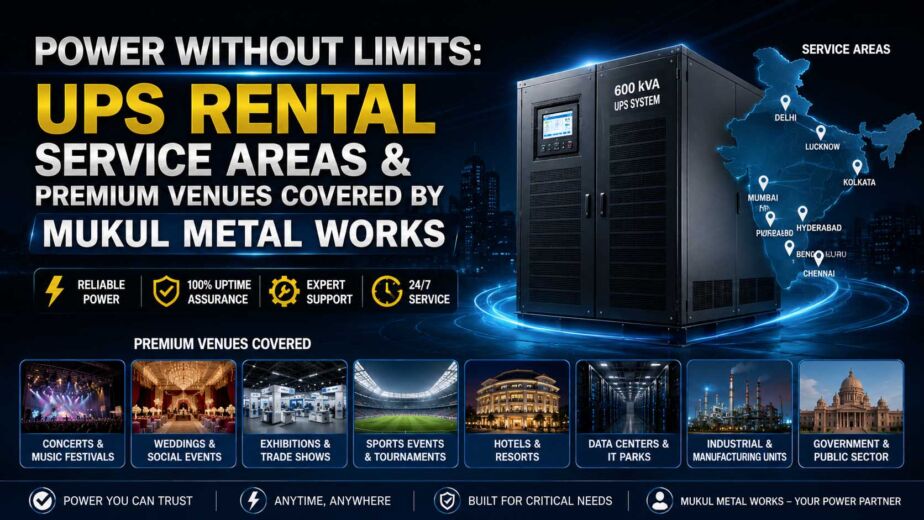 Power Without Limits: UPS Rental Service Areas & Premium Venues Covered by Mukul Metal Works