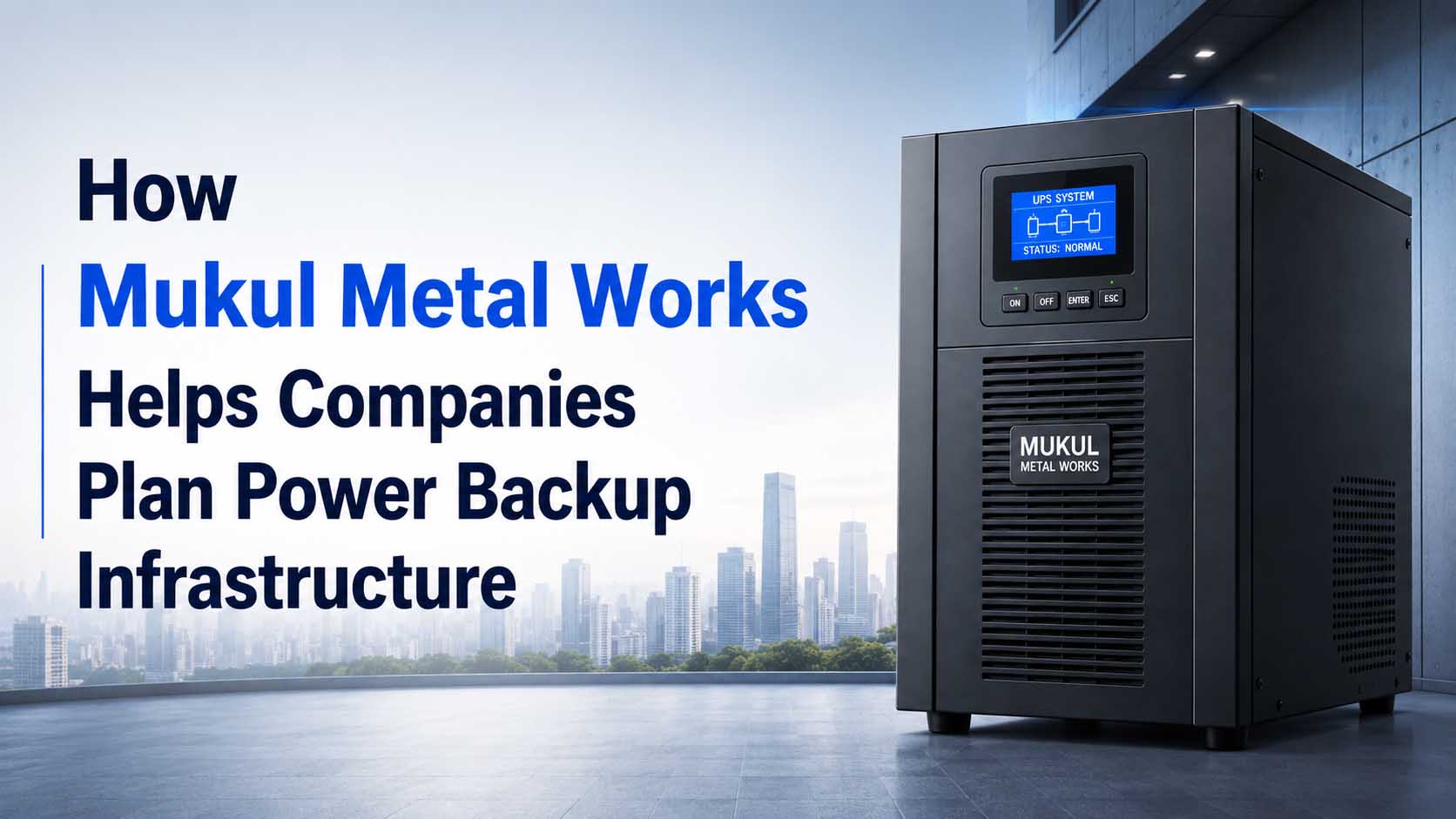 How Mukul Metal Works Helps Companies Plan Power Backup Infrastructure