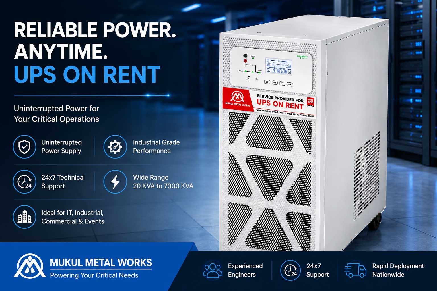 UPS Renting 1KVA to 30 KVA