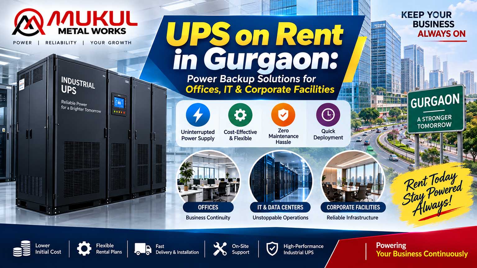 UPS on Rent in Gurgaon: Power Backup Solutions for Offices, IT & Corporate Facilities